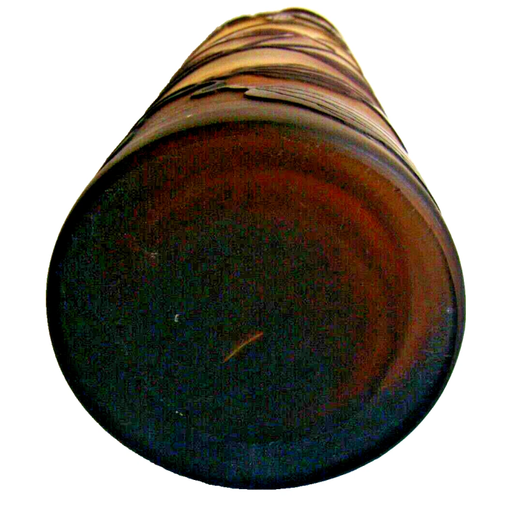 Émile Gallé, vase pâte de verre, rouleau, col trilobé, hauteur 25 cm #1742#